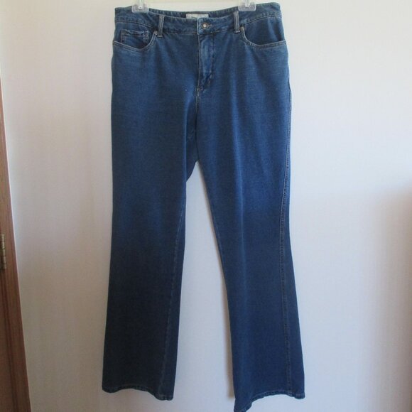 Coldwater Creek Jeans Blue Jean Denim Women's Size 12 Boot Cut Cotton Spandex - Picture 1 of 10
